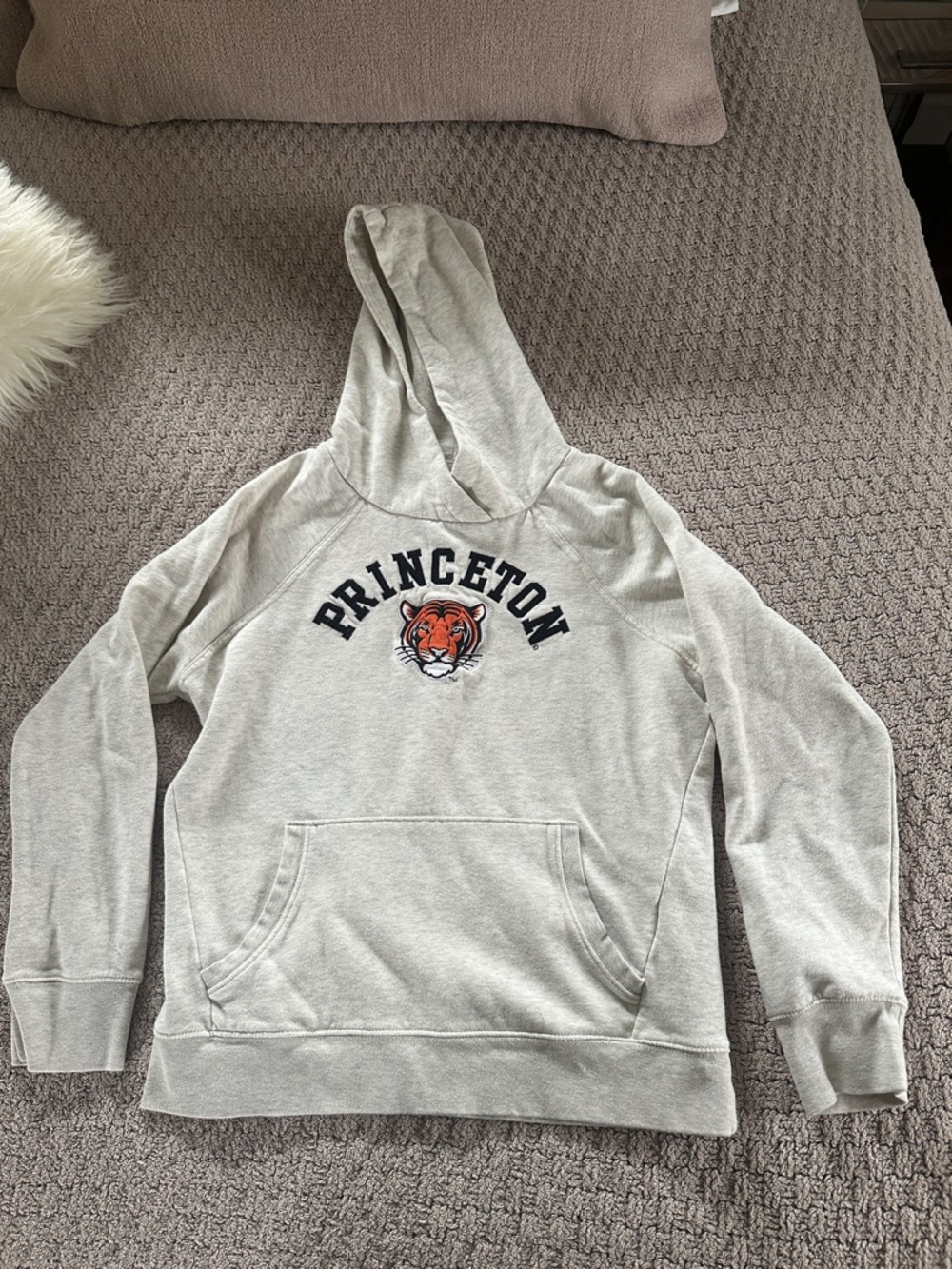 League Cream Hooded Sweatshirt with Logo Patch
